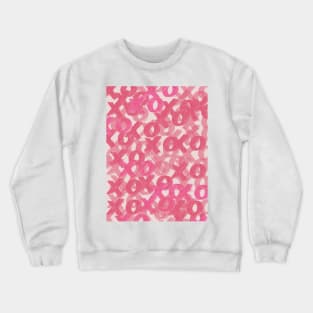 Preppy Pink Maximalist Y2k XO Design Crewneck Sweatshirt